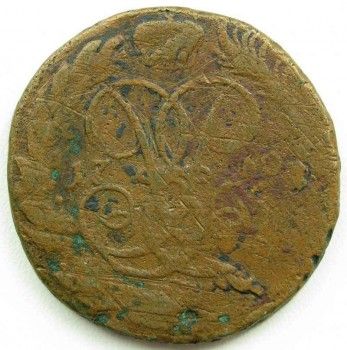 Монета 2 копейки 1757 год, Артикул 214