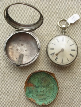 Часы карманные диаметр  46 мм серебро 925проба Англия Лондон G. Kershaw 1821г., Артикул 32