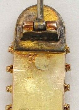 Антикварная золотая брошь с рубином и бриллиантами, Артикул 98