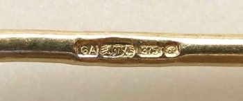 Винтажная золотая брошь   алмазы, Артикул 129