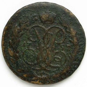 Монета 2 копейки 1757 год, Артикул 209