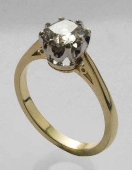 Винтажное кольцо с антикварным бриллиантом, Артикул 270