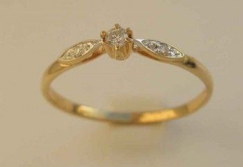 Винтажное кольцо с бриллиантами, Артикул 297