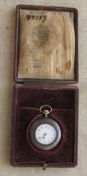 Карманные часы, Павел Буре, сталь, воронение, 37.4мм, 1913г., Артикул 1402