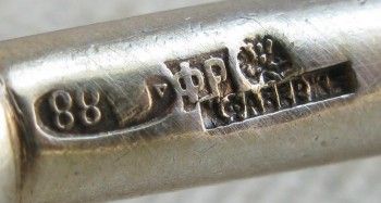 Сервировочная ложка мастер Ф. Рюкерт, фирма К. Фаберже, Артикул 1457