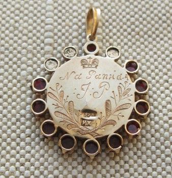 Подвеска из золота и гранатов Хлебников, Артикул 482