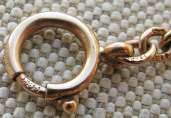 Цепочка для карманных часов, золото 585 проба, 22.4грамма, 462мм. Западная Европа, начало 20века., Артикул 1519