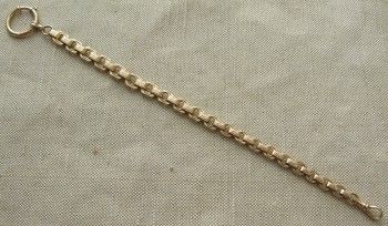 Цепочка для карманных часов, золото 585 проба, Австро-Венгрия, 1868-1872гг., 42 грамма, 285мм., Артикул 1563