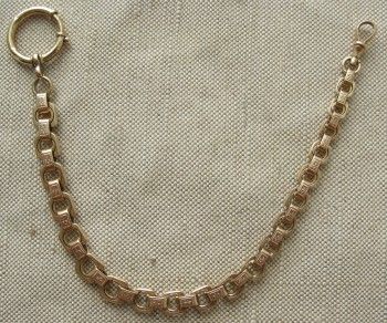 Цепочка для карманных часов, золото 585 проба, Австро-Венгрия, 1868-1872гг., 42 грамма, 285мм., Артикул 1563