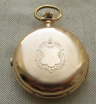 Карманные часы, Репетир четвертной, Хронограф, Годовой календарь, Лунник, Швейцария для Австро-Венгрии, Вена, золото 585 проба, 141.4 грамма, 57.5мм. До 1902г., Артикул 1613