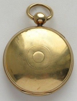 Часы карманные диаметр  45 мм золото в несколько цветов 750 проба Англия механизм Ливерпуль T.Medcalf  ось баланса на алмазе корпус Честер EK&K 1826г. 86.5грамма., Артикул 25