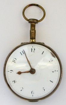 Часы карманные диаметр  39 мм латунь Англия Лондон Barnard  конец XVIIIв. - начало ХIХв.,  58.9грамма. Спешат., Артикул 11