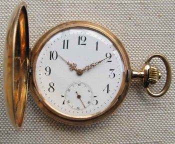 Часы золотые  старинные карманные   спираль Бреге, Артикул 6519