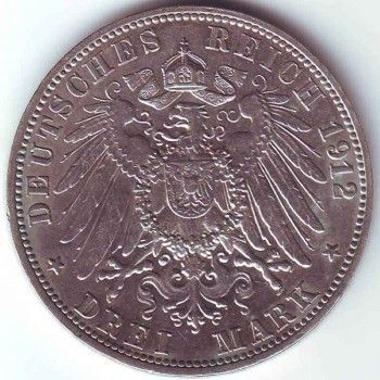Монета 3 марки 1912 года, Артикул 8098