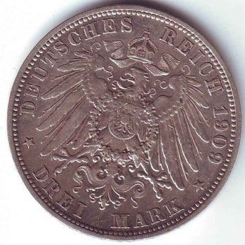 Монета 3 марки  1909 года, Артикул 8117