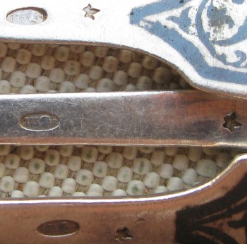 Ложки чайные, серебро 875 проба, чернь,  СССР, Кубачи, 3 штуки, 71.2грамма. 140мм. До 1958г., Артикул 1470