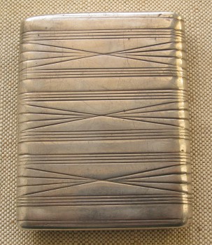 Портсигар, серебро, 84 проба, Россия, Санктъ-Петербург, 1908-17гг., 159 грамм, 96х75мм., Артикул 1494