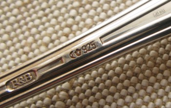 Столовый набор, Robbe & Berking, ARCADE, серебро 925 проба, общий вес 3333 грамма , 12 персон, Артикул 1498