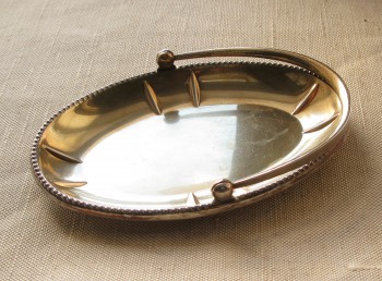 Вазочка, серебро 875 проба, позолота, 1958г., Таллин, 105.3 грамма, 160х110мм., Артикул 1510