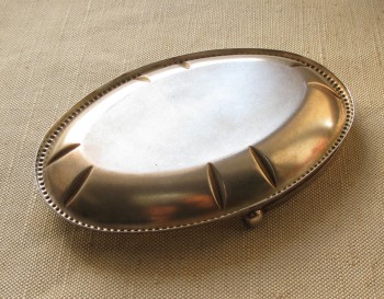Вазочка, серебро 875 проба, позолота, 1958г., Таллин, 105.3 грамма, 160х110мм., Артикул 1510