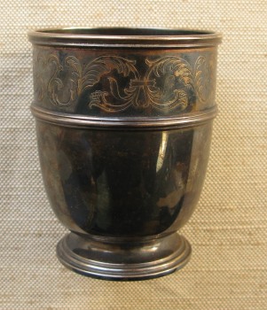 Бокал, серебро 800 проба, Jezler & Cie. Швейцария, 150 грамм, 90мм высота, 73мм диаметр., Артикул 1513