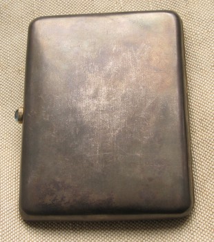 Портсигар, Богатырь с копьем, 875 проба, 189 грамм,  112х85мм , СССР, Москва, 1927-1958, Артикул 1514