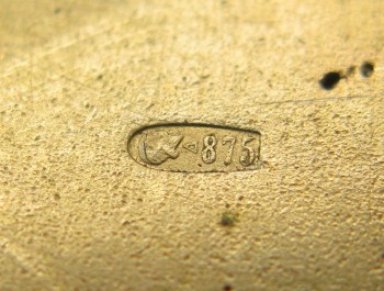 Портсигар, Богатырь с копьем, 875 проба, 189 грамм,  112х85мм , СССР, Москва, 1927-1958, Артикул 1514