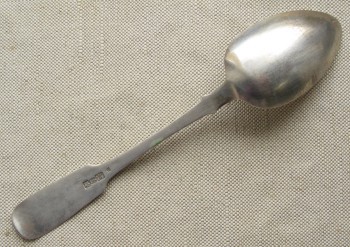 Ложка столовая, Россия, Рига, 1869г., серебро 84 проба, 50.8 грамма, 211 мм., Артикул 1516