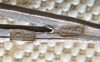 Кофейные ложки, серебро 875 проба, СССР, Московская ювелирная фабрика 1927-1946г.,  52 грамма. 95мм., Артикул 1518