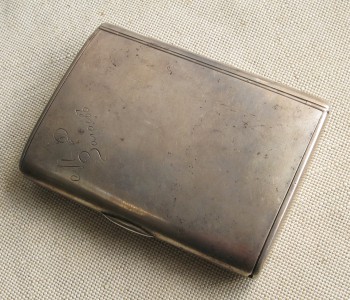 Портсигар, серебро 84 проба, Хлебников, поставщик двора ЕИВ, 215.9 грамм, 117х86мм, Россия, Москва, 1908-1917гг., Артикул 1521