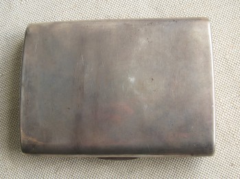 Портсигар, серебро 84 проба, Хлебников, поставщик двора ЕИВ, 215.9 грамм, 117х86мм, Россия, Москва, 1908-1917гг., Артикул 1521