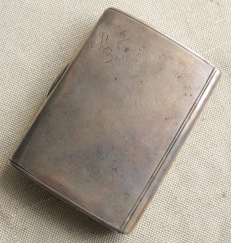 Портсигар, серебро 84 проба, Хлебников, поставщик двора ЕИВ, 215.9 грамм, 117х86мм, Россия, Москва, 1908-1917гг., Артикул 1521