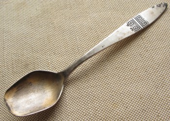 Совок для сахара, серебро 875 проба, СССР, ТАЛЛИН, 24.4грамма , 1978г., 140мм., Артикул 1532
