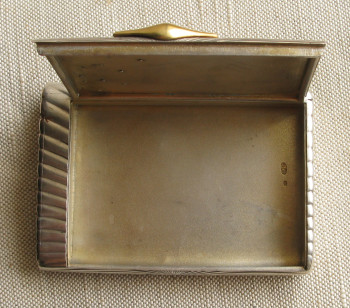 Портсигар, Пустяк, серебро 84 проба, золото, позолота, Россия, Санкт-Петербург, 1896-1903г., Артикул 1563