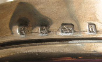 Чайник, серебро 925 проба, Англия, Бирмингем, 1903г., 360 грамм, высота 125мм, ширина 240мм., Артикул 1578