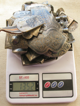 Детали армянских поясов, серебро 84 проба, 1904, 1930 гг, 1350 грамм., Артикул 1582