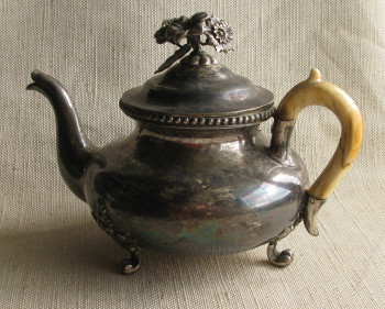 Чайник, серебро 84 проба, Россия, Москва, 1848г., ГУБКИНЪ, Артикул 1608