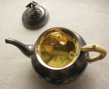 Чайник, серебро 84 проба, Россия, Москва, 1848г., ГУБКИНЪ, Артикул 1608
