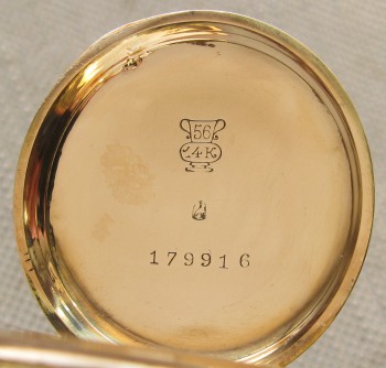 Карманные часы, V.H.LEUBA, золото 56 проба, эмаль, 34мм, 25.1 грамма, Швейцария, стекла нет, установка по запросу., Артикул 1676