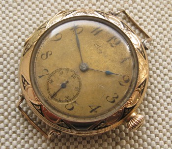LONGINES, золото 56 проба, 31.5мм , 24.2 грамма, 1915гг. Швейцария., Артикул 1677