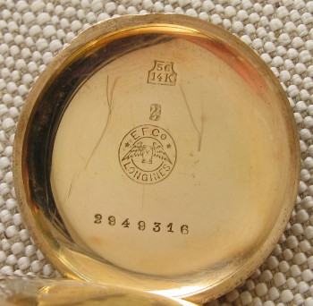 LONGINES, золото 56 проба, 31.5мм , 24.2 грамма, 1915гг. Швейцария., Артикул 1677