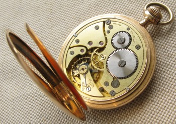 Карманные часы, золото 585 проба, Швейцария, 52мм, 92.1 грамма., Артикул 1685