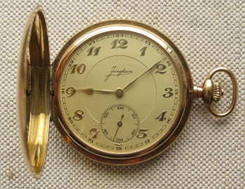 Карманные часы, золото 585 проба, Junghans, 51мм, 73.6 грамма., Артикул 1686