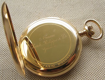 Карманные часы PATEK PHILIPPE, Швейцария,  через торговый дом В. ГАБЮ, Москва,  золото 585 проба, 117.6 грамма, 1910-1915.,на ходу. диаметр 53мм., Артикул 1699