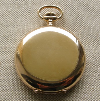 Карманные часы PATEK PHILIPPE, Швейцария,  через торговый дом В. ГАБЮ, Москва,  золото 585 проба, 117.6 грамма, 1910-1915.,на ходу. диаметр 53мм., Артикул 1699