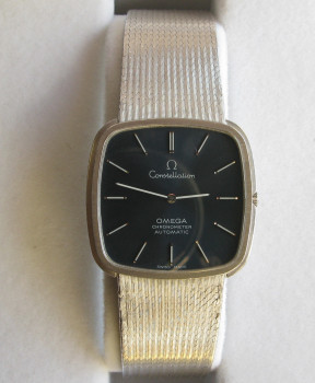 Часы наручные OMEGA CHRONOMETER AUTOMATIC Constellation, золото 750 проба, Швейцария, 1972г., 80 грамм, 198мм., Артикул 1705