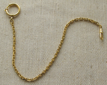 Цепочка для карманных часов, золото 585 проба, 15,2грамма, 275мм., Артикул 1722