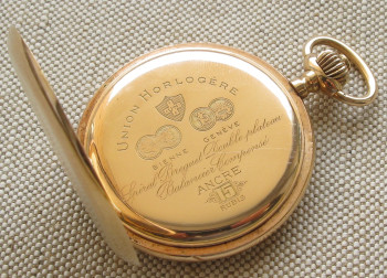 Карманные часы , UNION HORLOGERE, Швейцария, золото 79,5 грамм, 51,5 мм. не на ходу., Артикул 1723