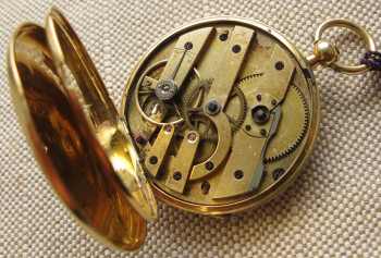 Карманные часы, золото 750 проба, 45,6 грамма, 43,7мм, J.F. BAUTTE, Швейцария, Женева., Артикул 1731
