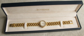 Часы наручные женские BUCHERER, золото 750 проба, бриллианты, Швейцария, Артикул 1737